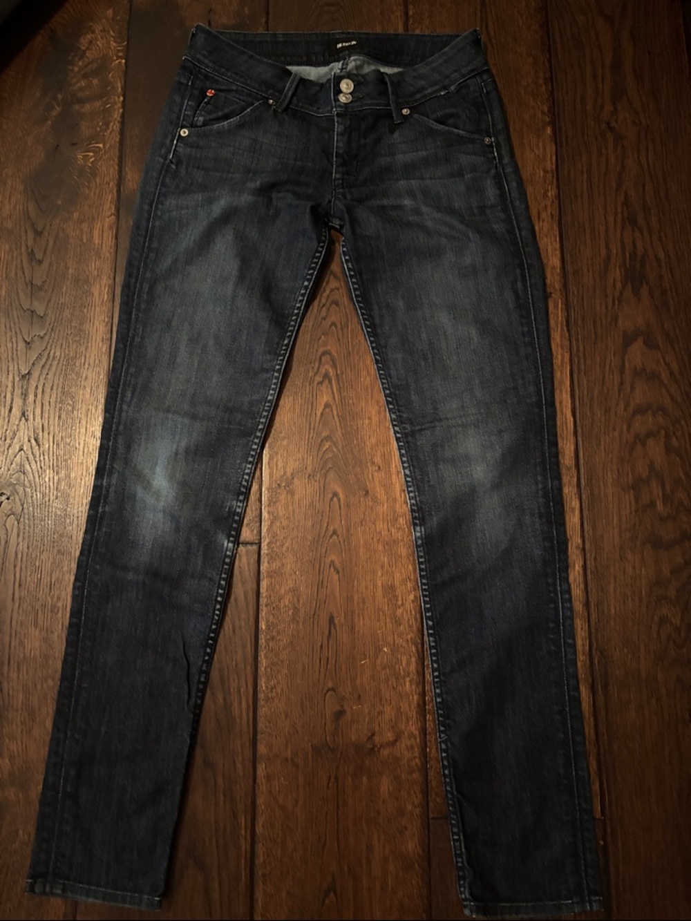 Hudson Jeans Dark Indigo Denim with Silver Hardware